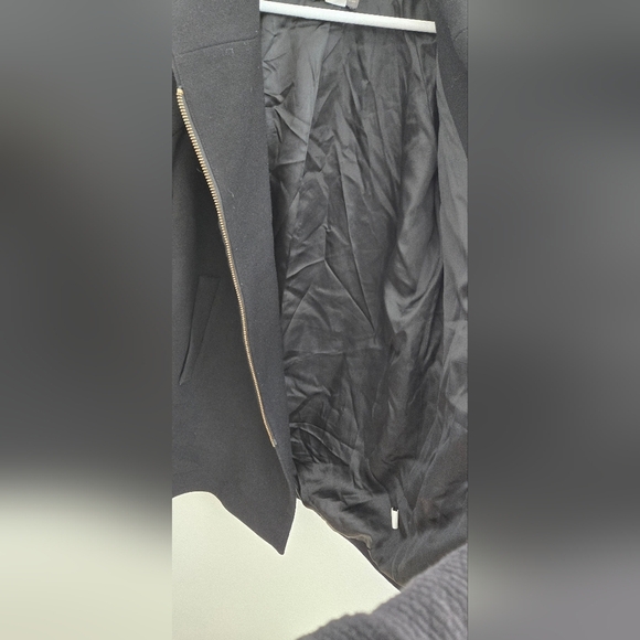 J. Crew Double Cloth by Manifaturra Italy Wool Envelope Black Coat Size 8 - Picture 12 of 16